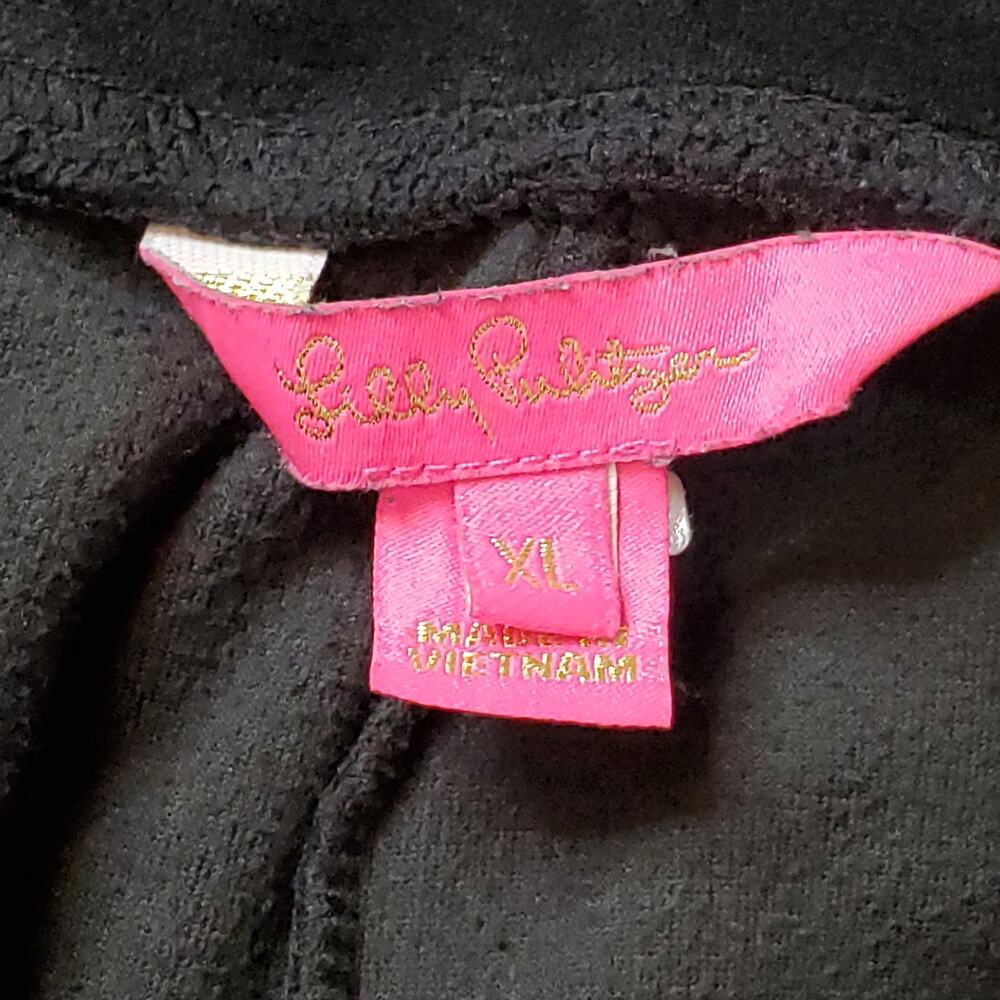 Lilly Pulitzer Women's Size XL 28" Mallie Velour Jogger Pant Black 009183 - Picture 6 of 8